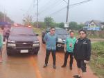 ลงพื้นที่ตรวจติดตามสถานการณ์น้ำท่วม ภายหลังได้เกิดฝนตกหนักใน